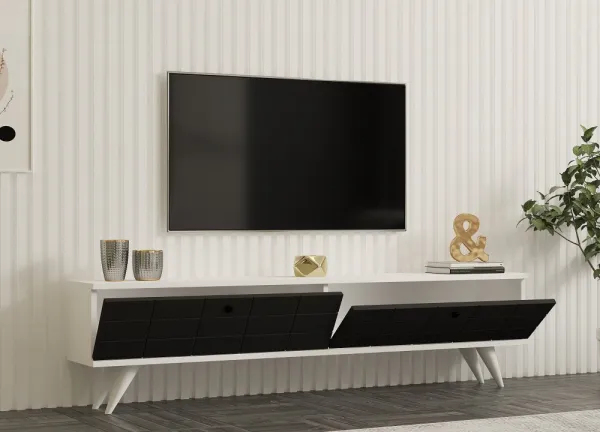 TV stolík Alberi - Anthracite, White