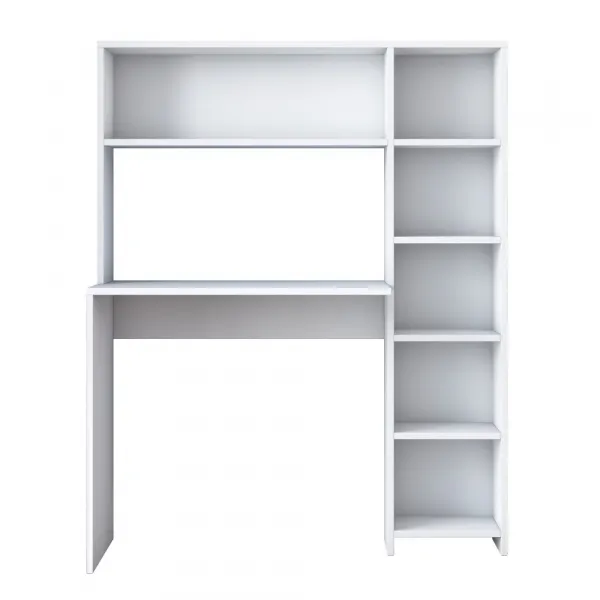 Kalune Design Psací stůl s regálem Hapos 113 cm bílý
