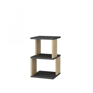 Nočný stolík Carter - Anthracite, Oak