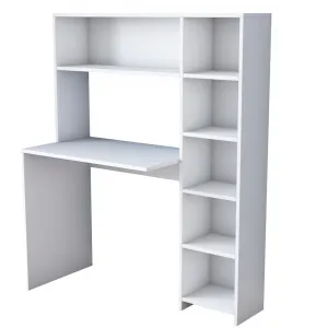 Kalune Design Psací stůl s regálem Hapos 113 cm bílý