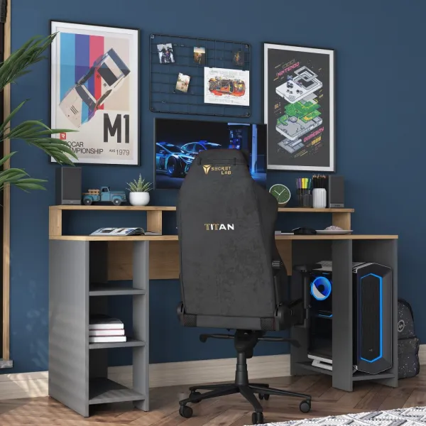 Kalune Design Psací stůl Kalipo 160 cm ořech/antracit