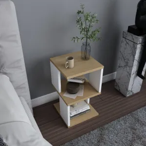 Nočný stolík Carter - Oak, White