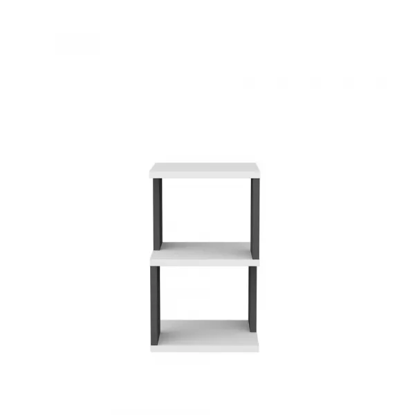 Nočný stolík Carter - White, Anthracite