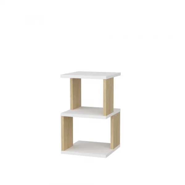 Nočný stolík Carter - White, Oak