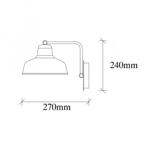 Nástenná lampa Berceste - 181BLACK-A