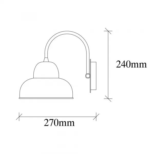 Nástenná lampa Berceste - 180BLACK-A