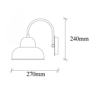 Nástenná lampa Berceste - 180BLACK-A