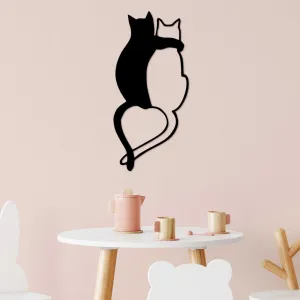 Dekoratívny kovový doplnok na stenu Love Cats - 478
