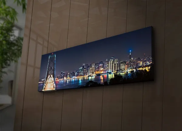 Dekoratívny LED osvetlený obraz na plátne 3090İACT-37