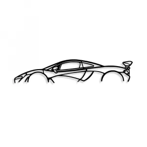Dekoratívny kovový doplnok na stenu Mclaren P1 Silhouette