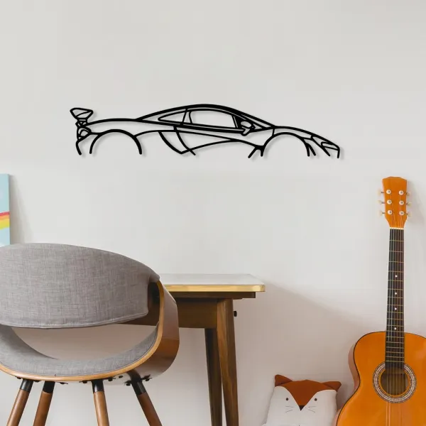 Dekoratívny kovový doplnok na stenu Mclaren P1 Silhouette