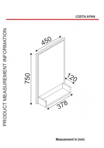 Dekoratívne zrkadlo Costa