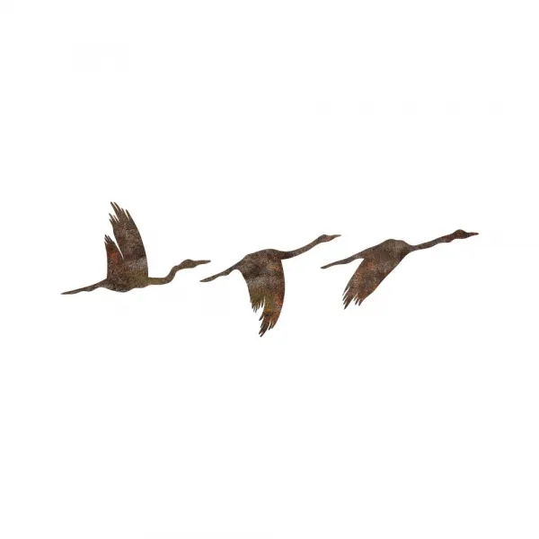 Dekoratívny kovový doplnok na stenu Rusty Birds 1