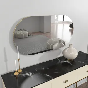 Zrkadlo Riors - Transparent, Gold