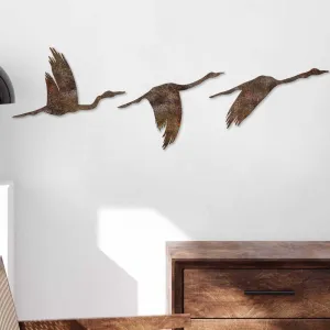 Dekoratívny kovový doplnok na stenu Rusty Birds 1