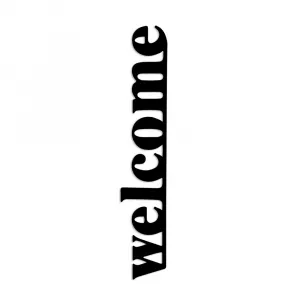 Dekoratívny kovový doplnok na stenu Welcome-5