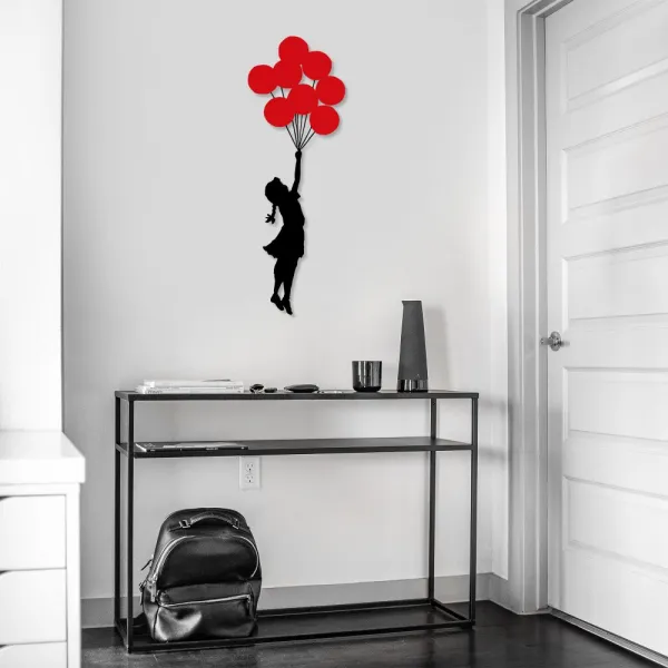 Dekoratívny kovový doplnok na stenu Banksy - 11