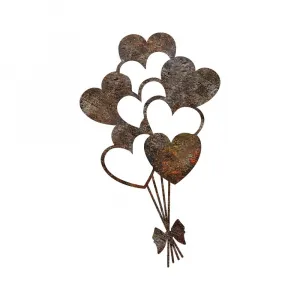 Dekoratívny kovový doplnok na stenu Rusty Heart 1