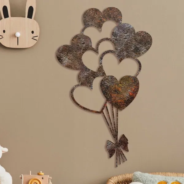 Dekoratívny kovový doplnok na stenu Rusty Heart 1