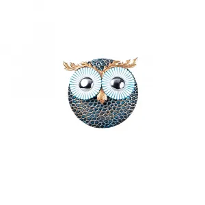 Dekoratívny kovový doplnok na stenu Owl 3 - Silver