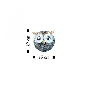 Dekoratívny kovový doplnok na stenu Owl 3 - Silver