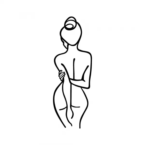 Dekoratívny kovový doplnok na stenu Woman Body
