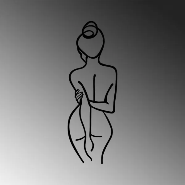 Dekoratívny kovový doplnok na stenu Woman Body
