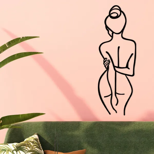 Dekoratívny kovový doplnok na stenu Woman Body