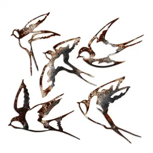 Dekoratívny kovový doplnok na stenu Birds-2