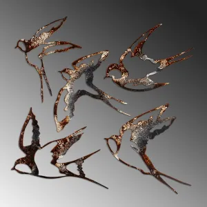 Dekoratívny kovový doplnok na stenu Birds-2