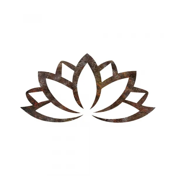 Dekoratívny kovový doplnok na stenu Rusty Lotus