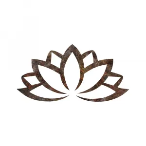 Dekoratívny kovový doplnok na stenu Rusty Lotus