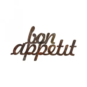 Dekoratívny kovový doplnok na stenu Rusty Bon Appetit