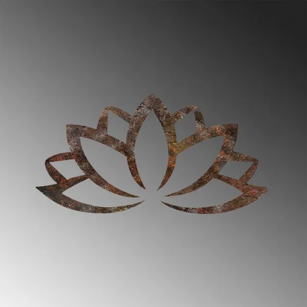 Dekoratívny kovový doplnok na stenu Rusty Lotus