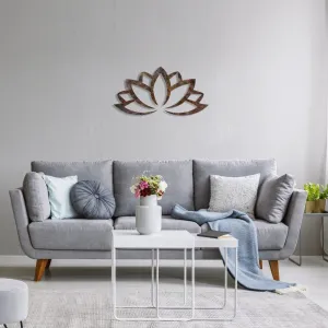 Dekoratívny kovový doplnok na stenu Rusty Lotus