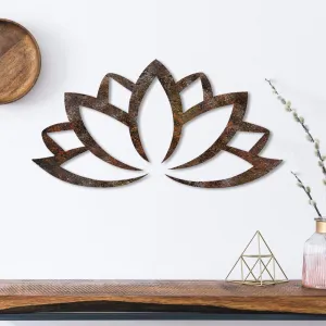 Dekoratívny kovový doplnok na stenu Rusty Lotus