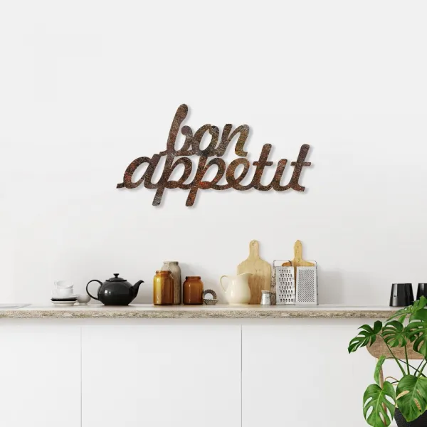 Dekoratívny kovový doplnok na stenu Rusty Bon Appetit