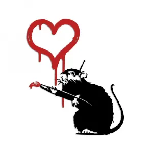 Dekoratívny kovový doplnok na stenu Banksy Metal 08