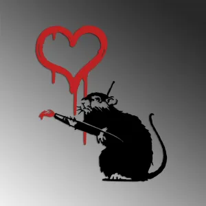 Dekoratívny kovový doplnok na stenu Banksy Metal 08