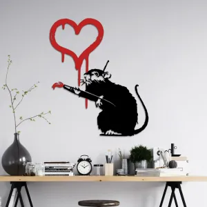 Dekoratívny kovový doplnok na stenu Banksy Metal 08