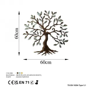 Dekoratívny kovový doplnok na stenu Tree - 1