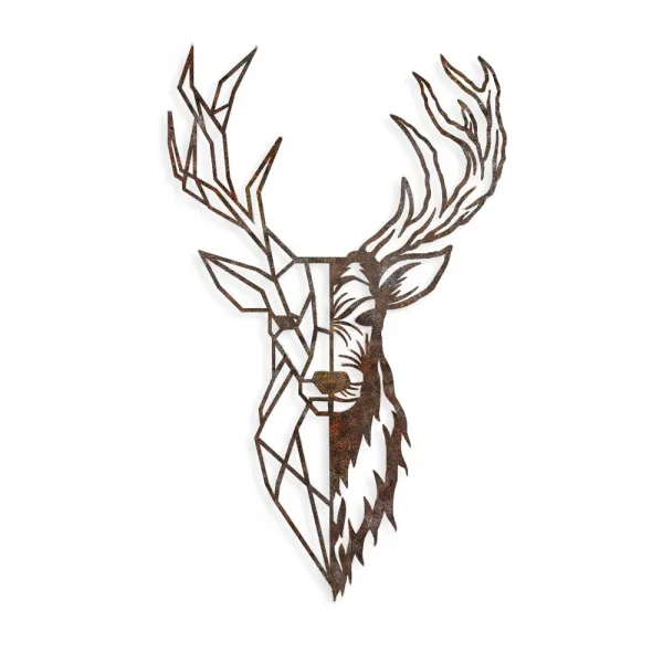 Dekoratívny kovový doplnok na stenu Rusty Deer 3