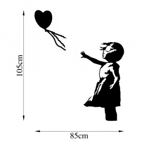 Dekoratívny kovový doplnok na stenu Banksy - 14