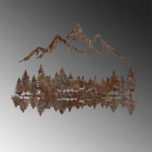 Dekoratívny kovový doplnok na stenu Rusty Landscape 2