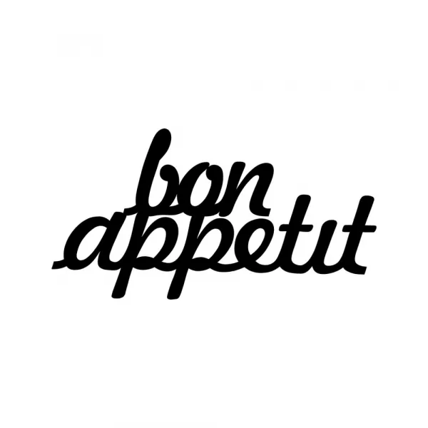 Dekoratívny kovový doplnok na stenu Bon Appetit 1 - Black