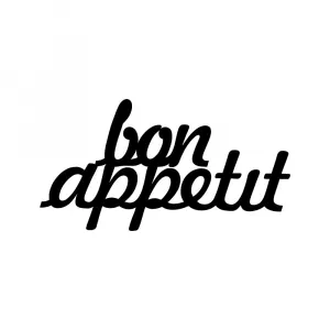 Dekoratívny kovový doplnok na stenu Bon Appetit 1 - Black