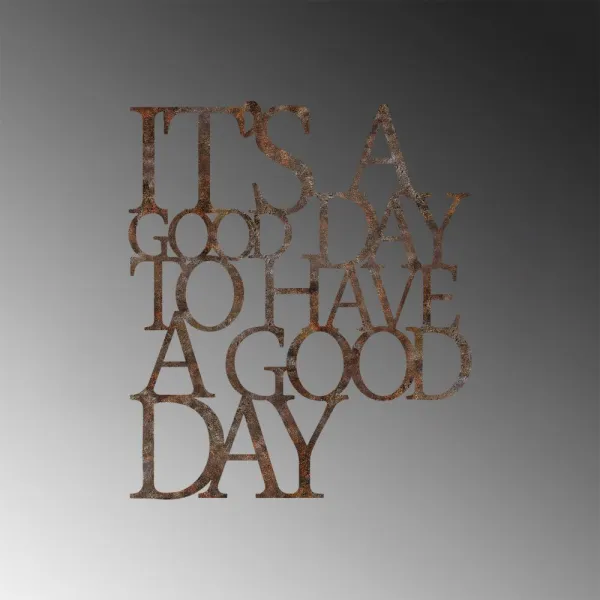 Dekoratívny kovový doplnok na stenu Rusty Have a Good Day