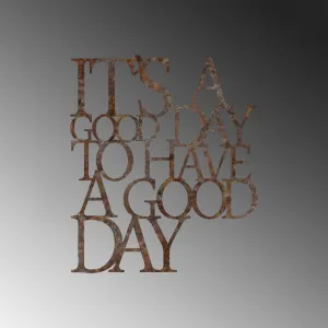 Dekoratívny kovový doplnok na stenu Rusty Have a Good Day