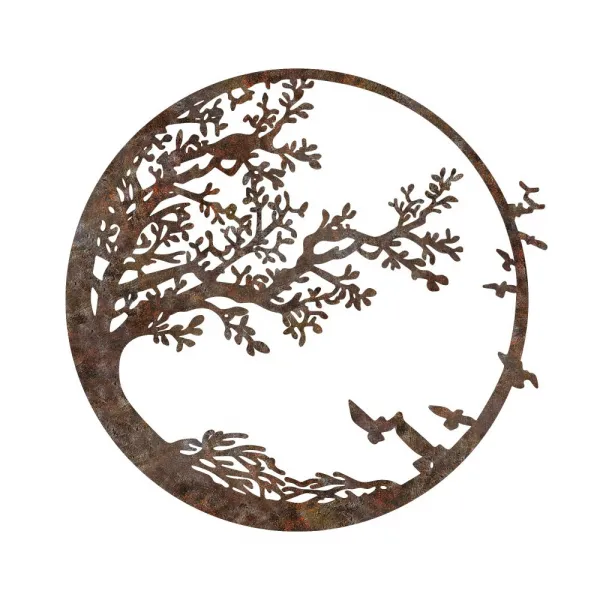 Dekoratívny kovový doplnok na stenu Rusty Tree