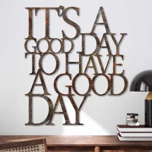 Dekoratívny kovový doplnok na stenu Rusty Have a Good Day